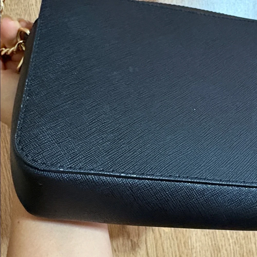 Michael Kors Black and Gold Crossbody Bag